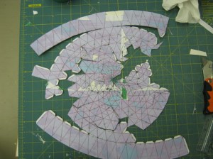 The dome has been stretched out flat