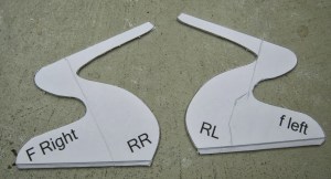 sides cut out of foam board