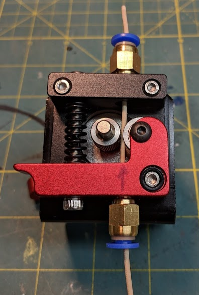 Extruder with filament loaded