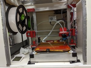 A view of the fresh cabinet layout